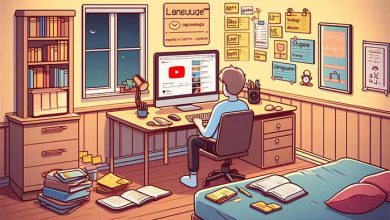 آموزشی یادگیری زبان با یوتوب