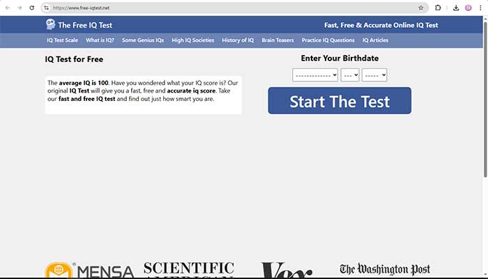 تست آی‌کیو رایگان