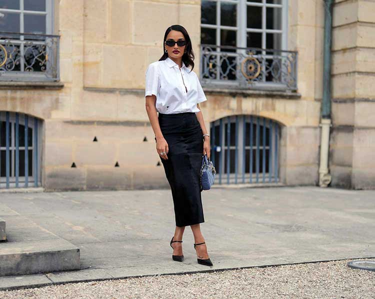 افراد باهوش دامن و بلوز